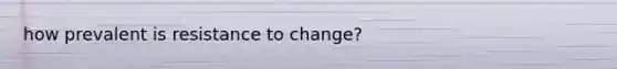 how prevalent is resistance to change?