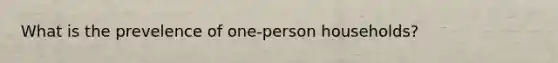 What is the prevelence of one-person households?