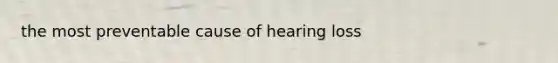 the most preventable cause of hearing loss