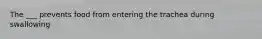 The ___ prevents food from entering the trachea during swallowing