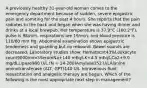 A previously healthy 31-year-old woman comes to the emergency department because of sudden, severe epigastric pain and vomiting for the past 4 hours. She reports that the pain radiates to the back and began when she was having dinner and drinks at a local brewpub. Her temperature is 37.9°C (100.2°F), pulse is 98/min, respirations are 19/min, and blood pressure is 110/60 mm Hg. Abdominal examination shows epigastric tenderness and guarding but no rebound. Bowel sounds are decreased. Laboratory studies show: Hematocrit43%Leukocyte count9000/mm3SerumNa+140 mEq/LK+4.5 mEq/LCa2+9.0 mg/dLLipase980 U/L (N = 14-280)Amylase152 U/LAlanine aminotransferase (ALT, GPT)140 U/L Intravenous fluid resuscitation and analgesic therapy are begun. Which of the following is the most appropriate next step in management?