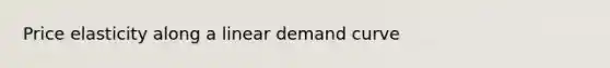 Price elasticity along a linear demand curve