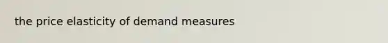 the price elasticity of demand measures