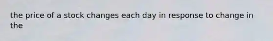 the price of a stock changes each day in response to change in the