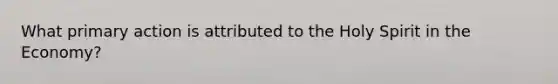 What primary action is attributed to the Holy Spirit in the Economy?