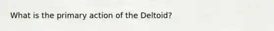 What is the primary action of the Deltoid?