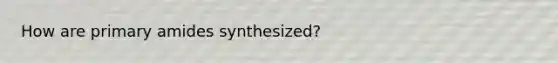 How are primary amides synthesized?