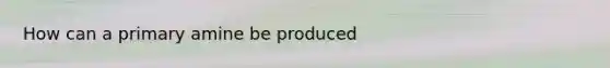 How can a primary amine be produced