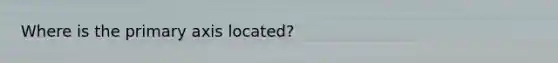 Where is the primary axis located?