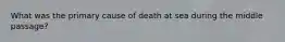 What was the primary cause of death at sea during the middle passage?