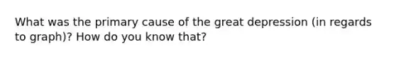 What was the primary cause of the great depression (in regards to graph)? How do you know that?