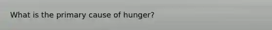 What is the primary cause of hunger?