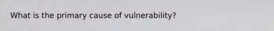 What is the primary cause of vulnerability?