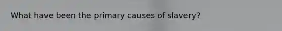 What have been the primary causes of slavery?
