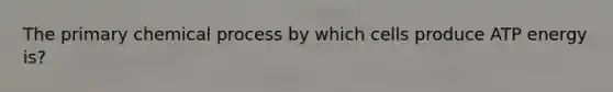 The primary chemical process by which cells produce ATP energy is?