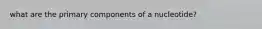 what are the primary components of a nucleotide?