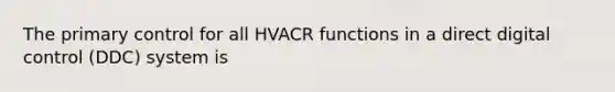 The primary control for all HVACR functions in a direct digital control (DDC) system is