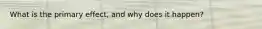 What is the primary effect, and why does it happen?