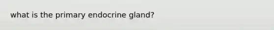 what is the primary endocrine gland?