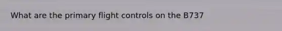 What are the primary flight controls on the B737