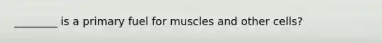 ________ is a primary fuel for muscles and other cells?