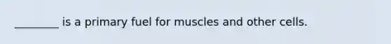 ________ is a primary fuel for muscles and other cells.