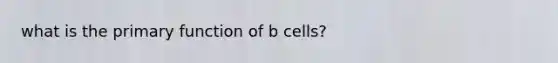 what is the primary function of b cells?