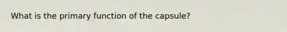 What is the primary function of the capsule?