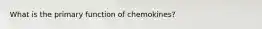 What is the primary function of chemokines?