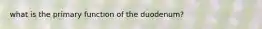what is the primary function of the duodenum?