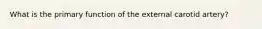 What is the primary function of the external carotid artery?