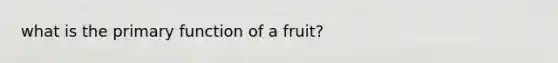 what is the primary function of a fruit?