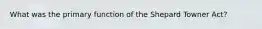 What was the primary function of the Shepard Towner Act?