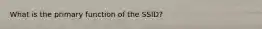 What is the primary function of the SSID?