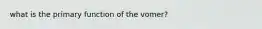 what is the primary function of the vomer?