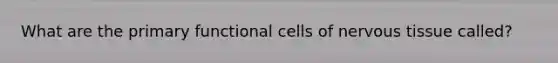 What are the primary functional cells of nervous tissue called?