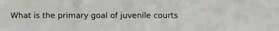 What is the primary goal of juvenile courts