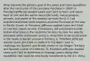 What became the primary goal of the Lewis and Clark expedition after the conclusion of the Louisiana Purchase in 1803? A. President Jefferson wanted Lewis and Clark to learn and report back to him and the nation about the lands, native peoples, animals, and plants of the western territory the U.S. had acquired and those lands beyond Louisiana Purchase all the way to Pacific Ocean. B. President Jefferson wanted Lewis and Clark to confront, report on and, if necessary, kill anticipated hostile Native Americans in the Louisiana territory to clear the way for westward white settlement and U.S. Army forts to be constructed in the newly acquired Louisiana Territory. C. President Jefferson wanted Lewis and Clark to make it to the West Coast to challenge the Spanish and British claims to the Oregon Territory and Spanish control of California. D. President Jefferson wanted Lewis and Clark to build forts at strategic points along their expedition that could be eventually transferred to the U.S. Army.