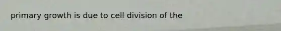 primary growth is due to <a href='https://www.questionai.com/knowledge/kjHVAH8Me4-cell-division' class='anchor-knowledge'>cell division</a> of the