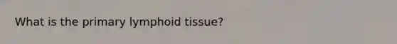 What is the primary lymphoid tissue?