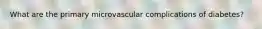 What are the primary microvascular complications of diabetes?