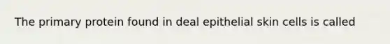 The primary protein found in deal epithelial skin cells is called