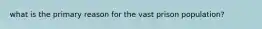 what is the primary reason for the vast prison population?