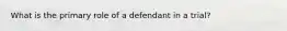 What is the primary role of a defendant in a trial?