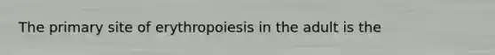 The primary site of erythropoiesis in the adult is the