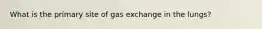 What is the primary site of gas exchange in the lungs?