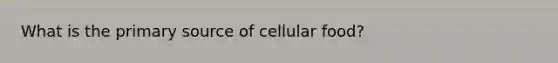 What is the primary source of cellular food?