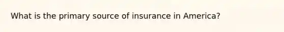 What is the primary source of insurance in America?