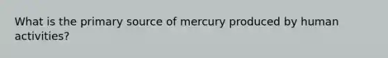 What is the primary source of mercury produced by human activities?