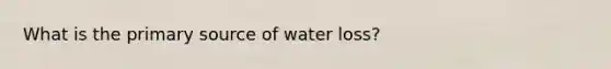 What is the primary source of water loss?